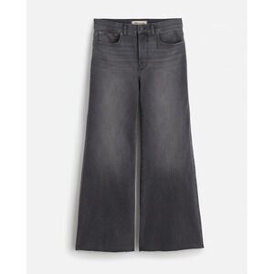 Madewell Flared Wide Leg Jeans NWT High Rise Gray Denim Size 32